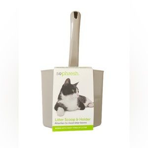 Cat Litter Scoop & Holder Gray